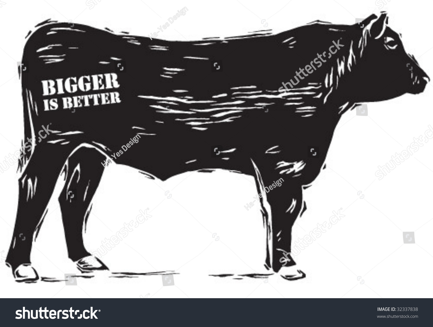 SVG of Angus bull in woodcut style svg