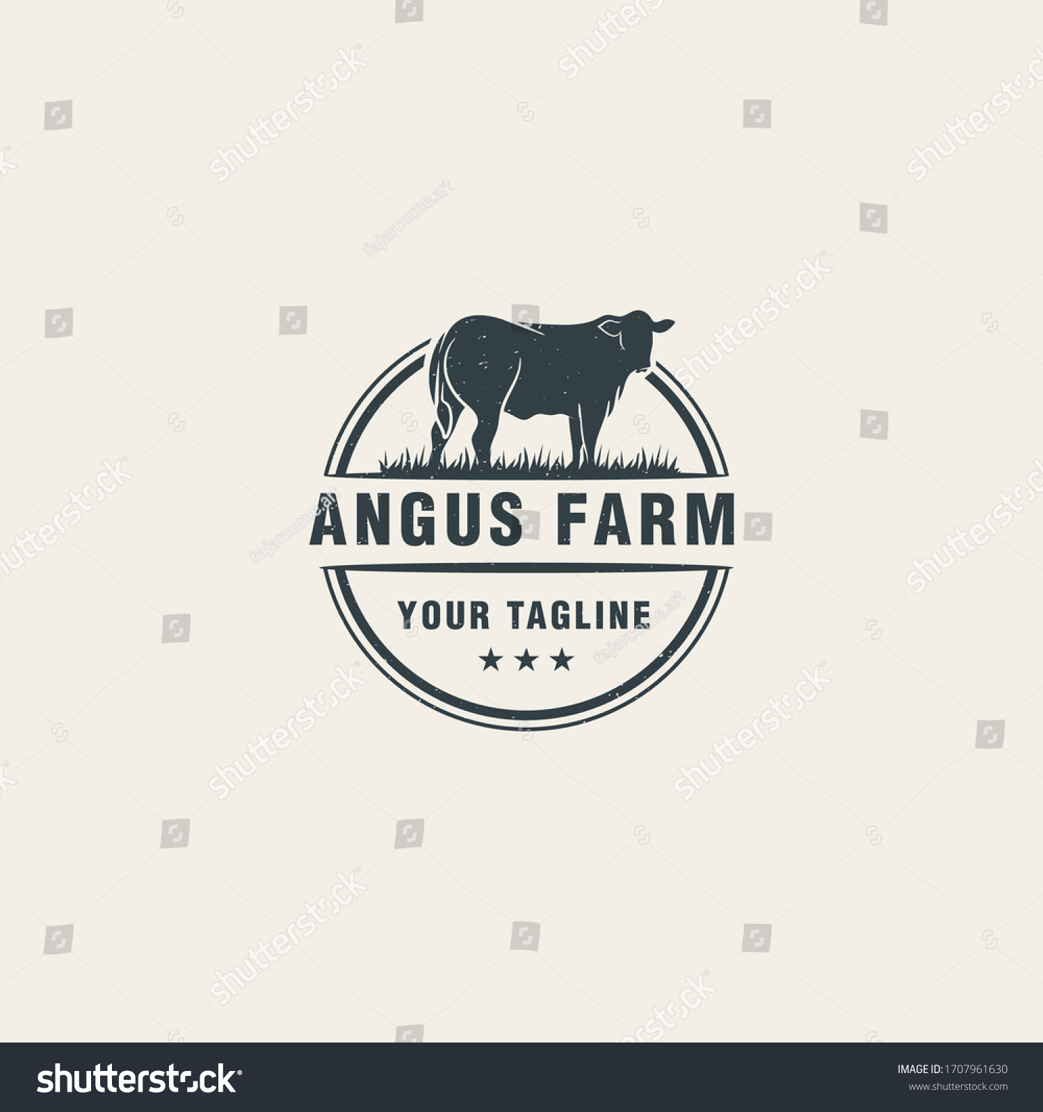 SVG of Angus farm logo design Premium Vector svg