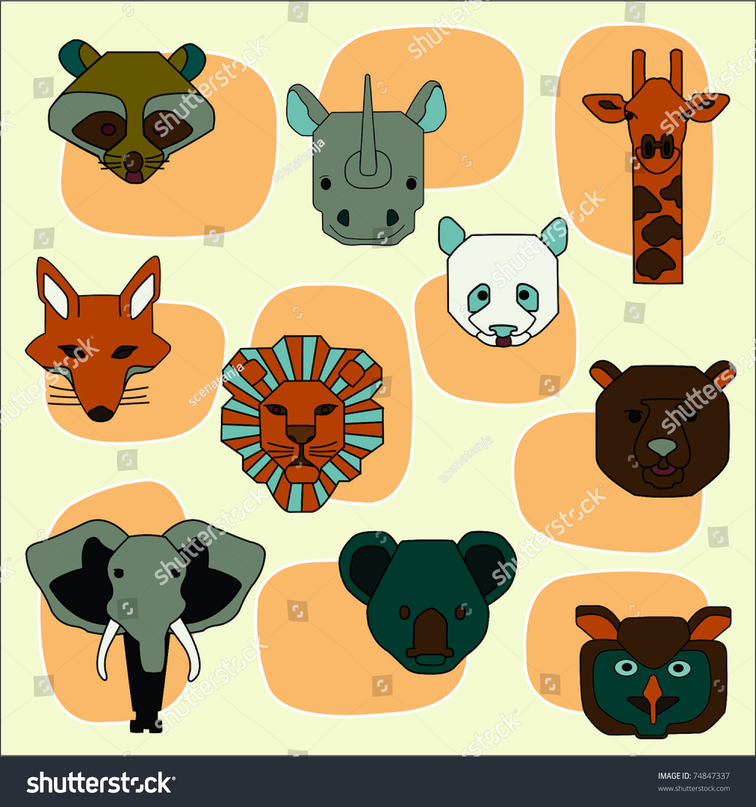 Animal Stock Vector Illustration 74847337 : Shutterstock