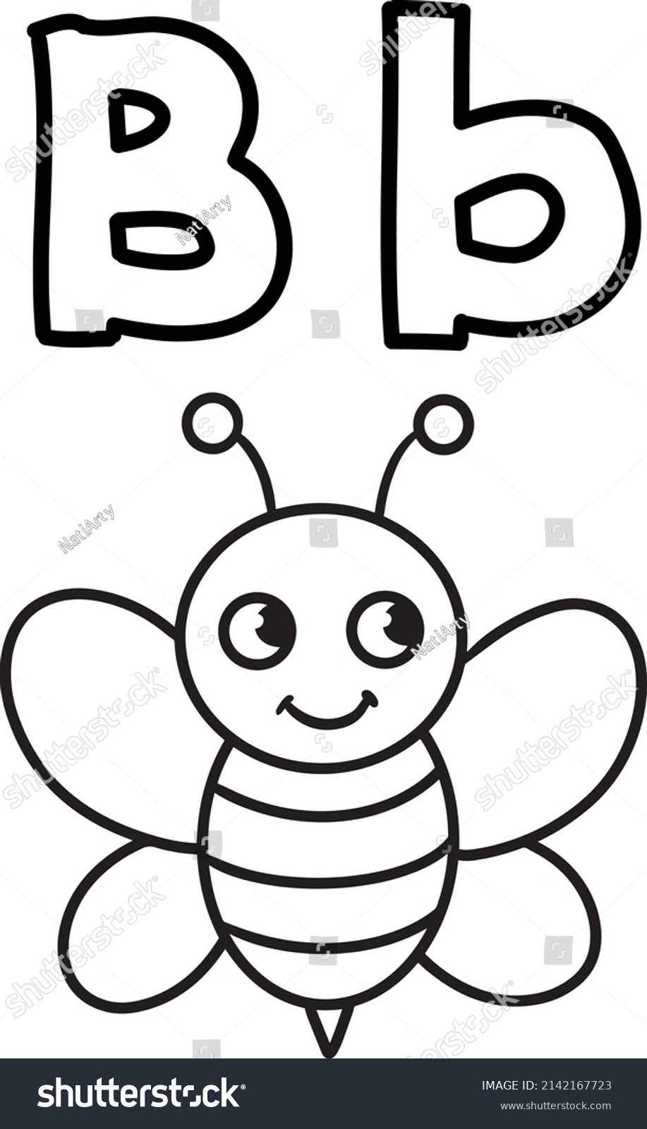 Animal Alphabet Coloring Page Vector Illustration Stock Vector (Royalty ...