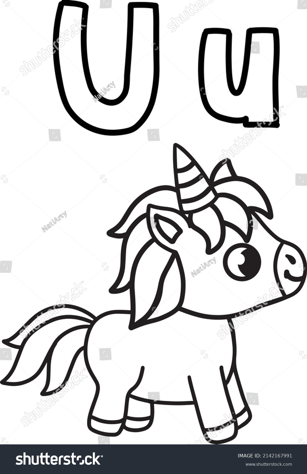 Animal Alphabet Coloring Page Vector Illustration Stock Vector (Royalty ...