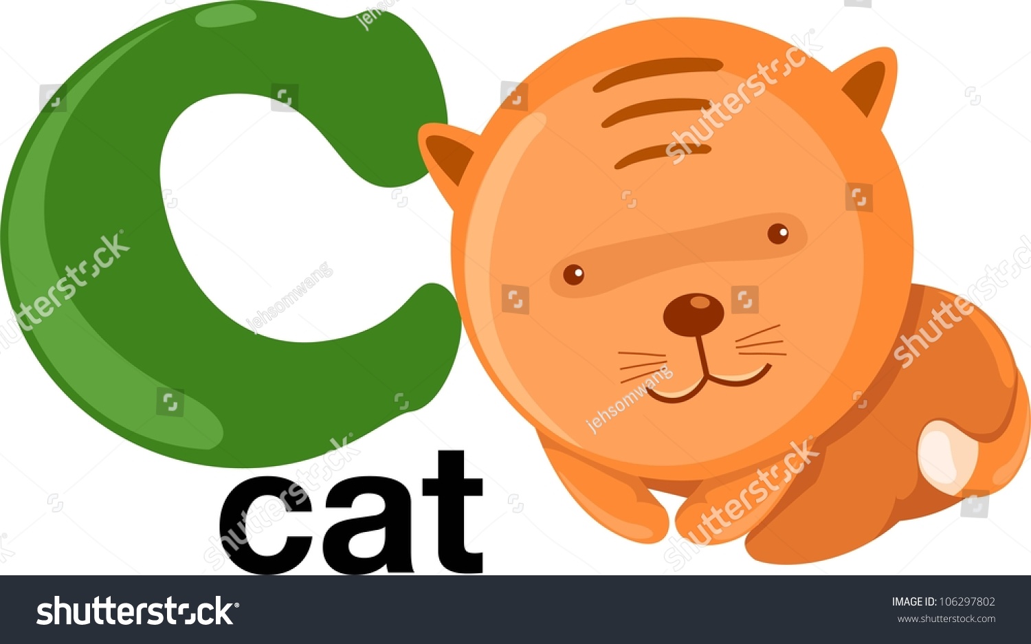 Animal Alphabet Letter - C Stock Vector Illustration 106297802 ...