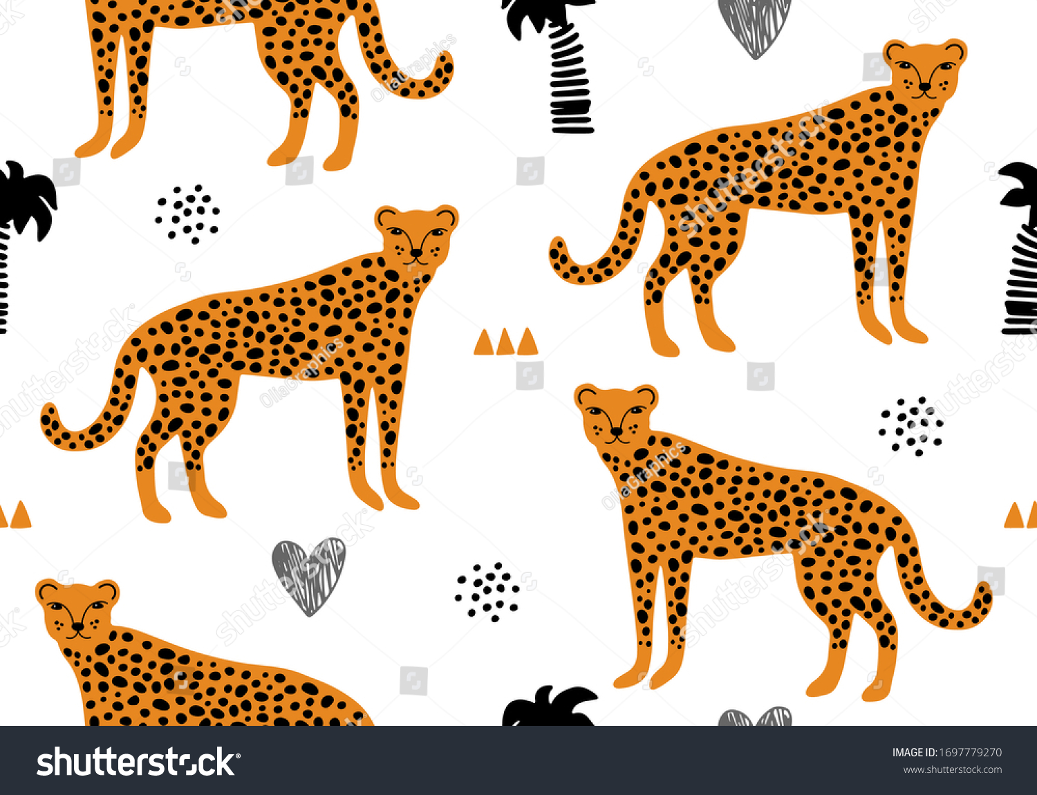 Animal Background Cheetah Leopard Vector Pattern Stock Vector (Royalty ...