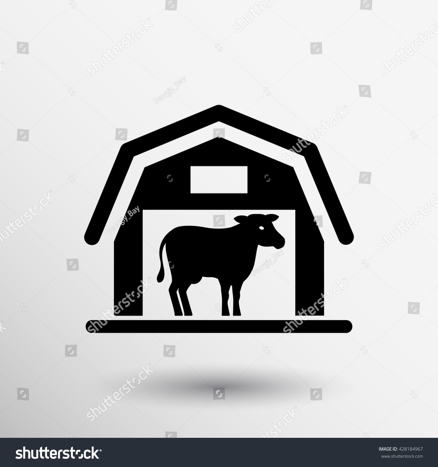 animal farm vector illustration cow farming stock vector royalty