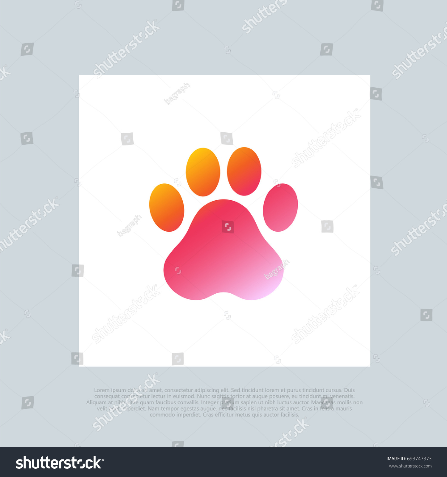 SVG of Animal Footprint. Pet fingers. Vector favicon glyph clip-art. Compatible with PNG, JPG, AI, CDR, SVG, EPS, PDF, ICO. svg