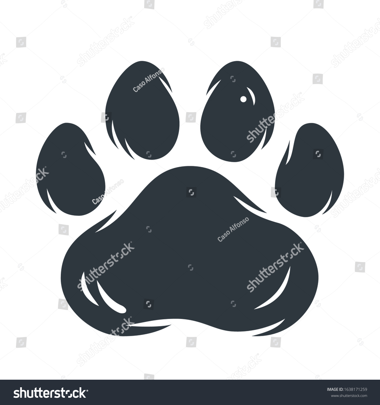 Animal Footprint Sole Pets Footsteps Cat のベクター画像素材 ロイヤリティフリー