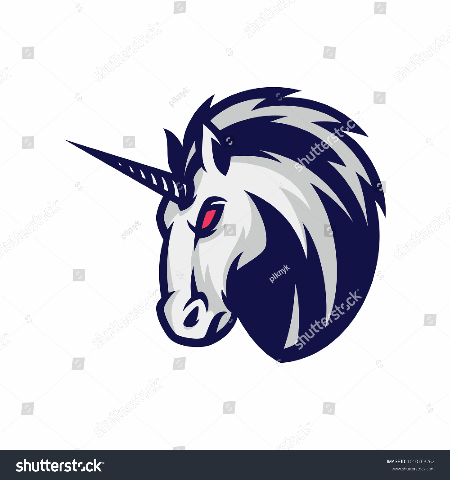 SVG of Animal Head - Unicorn - vector logo/icon illustration mascot svg