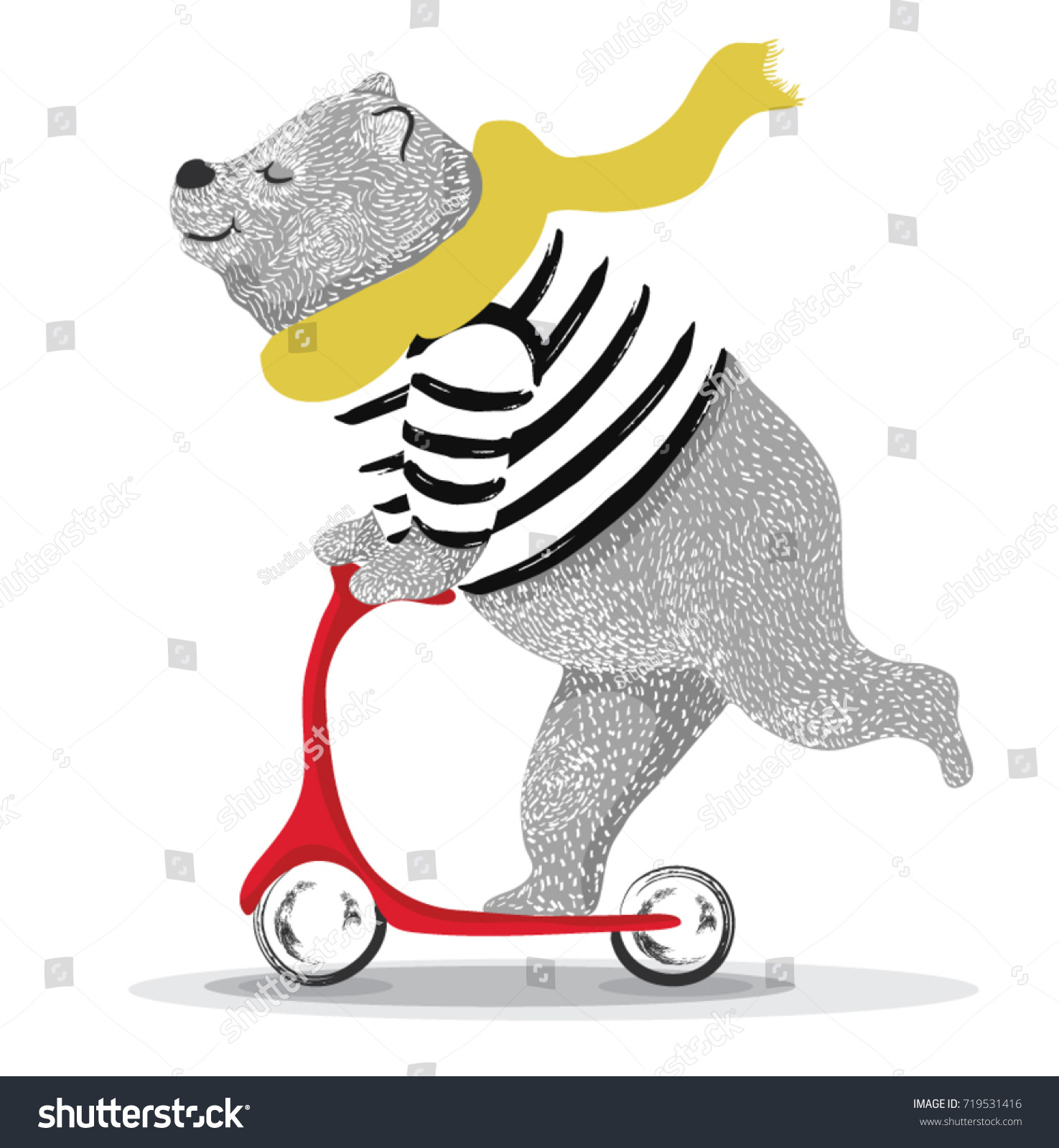 teddy bear with cycle