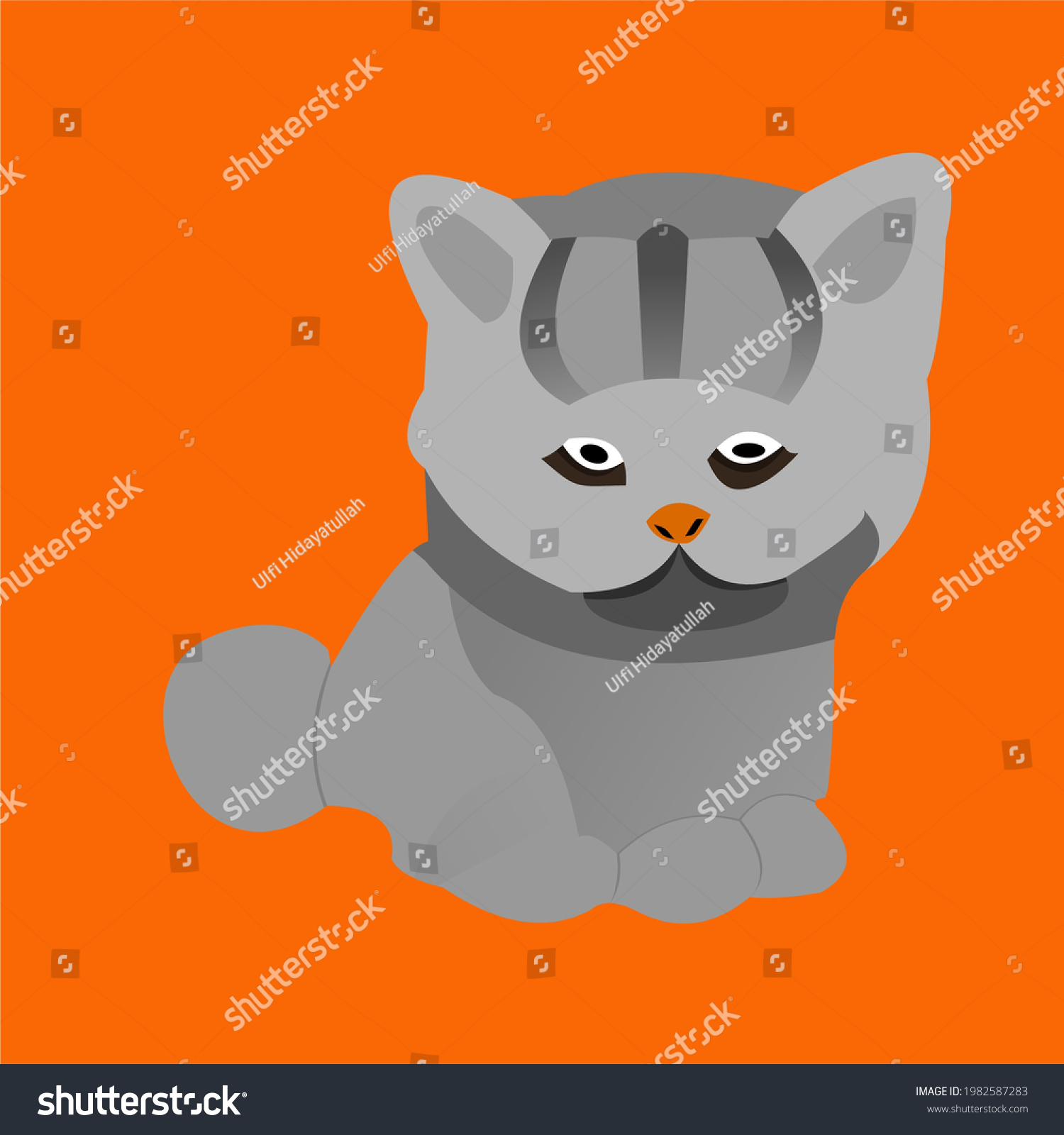 Animal Illustration Cat Cute Cat Vactor Stock Vector (Royalty Free ...