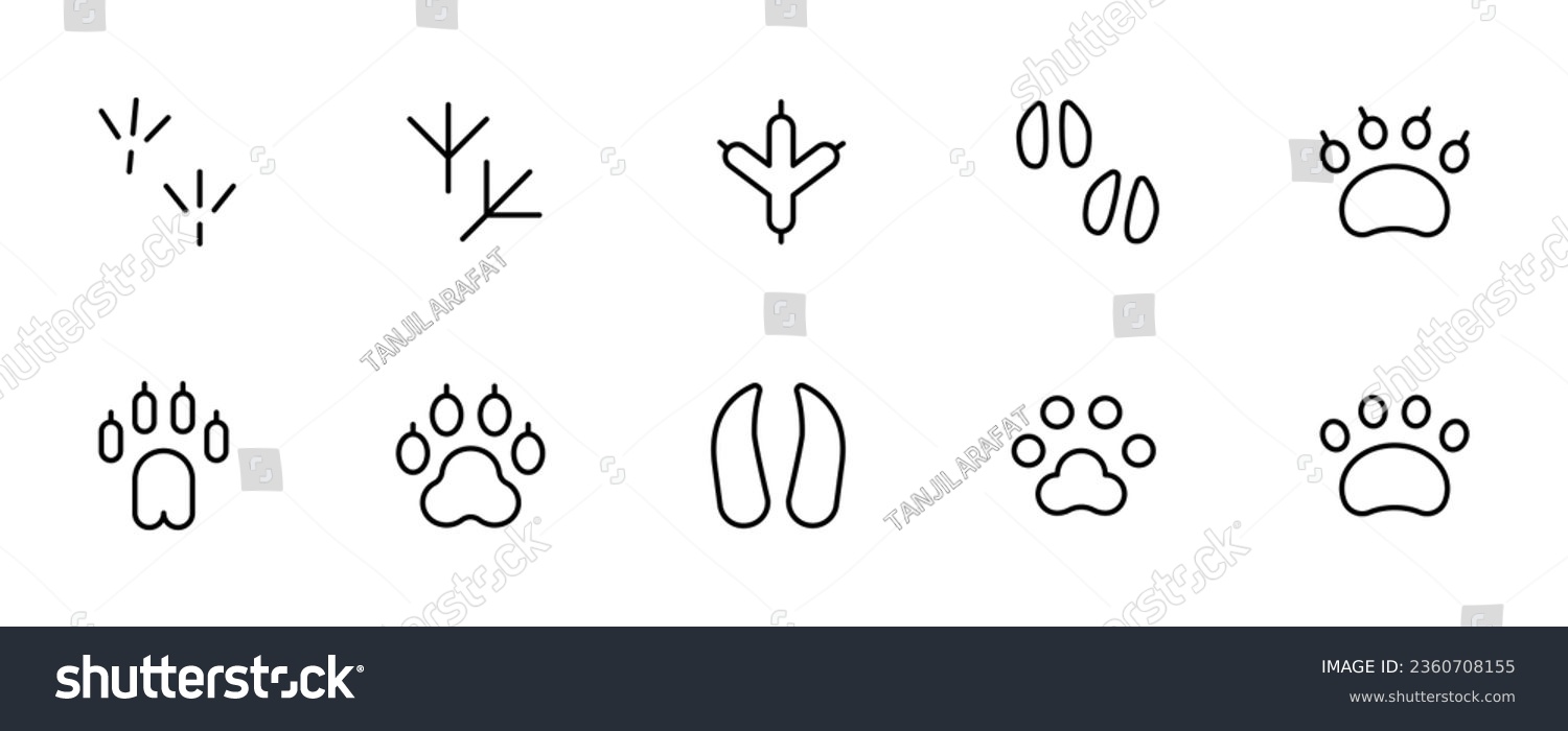 SVG of Animal pam print icon. flat vector and illustration, graphic, editable stroke. Suitable for website design, logo, app, template, and ui ux. svg