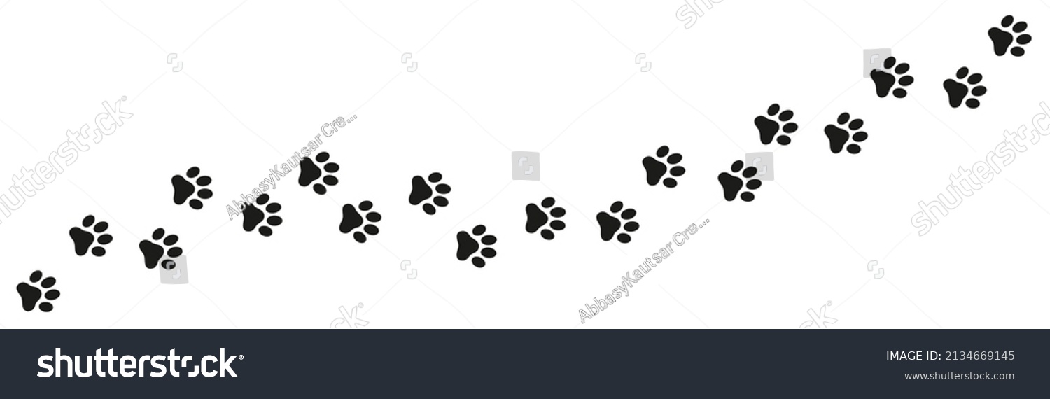 Animal Paw White Background Vector Stock Vector (Royalty Free ...