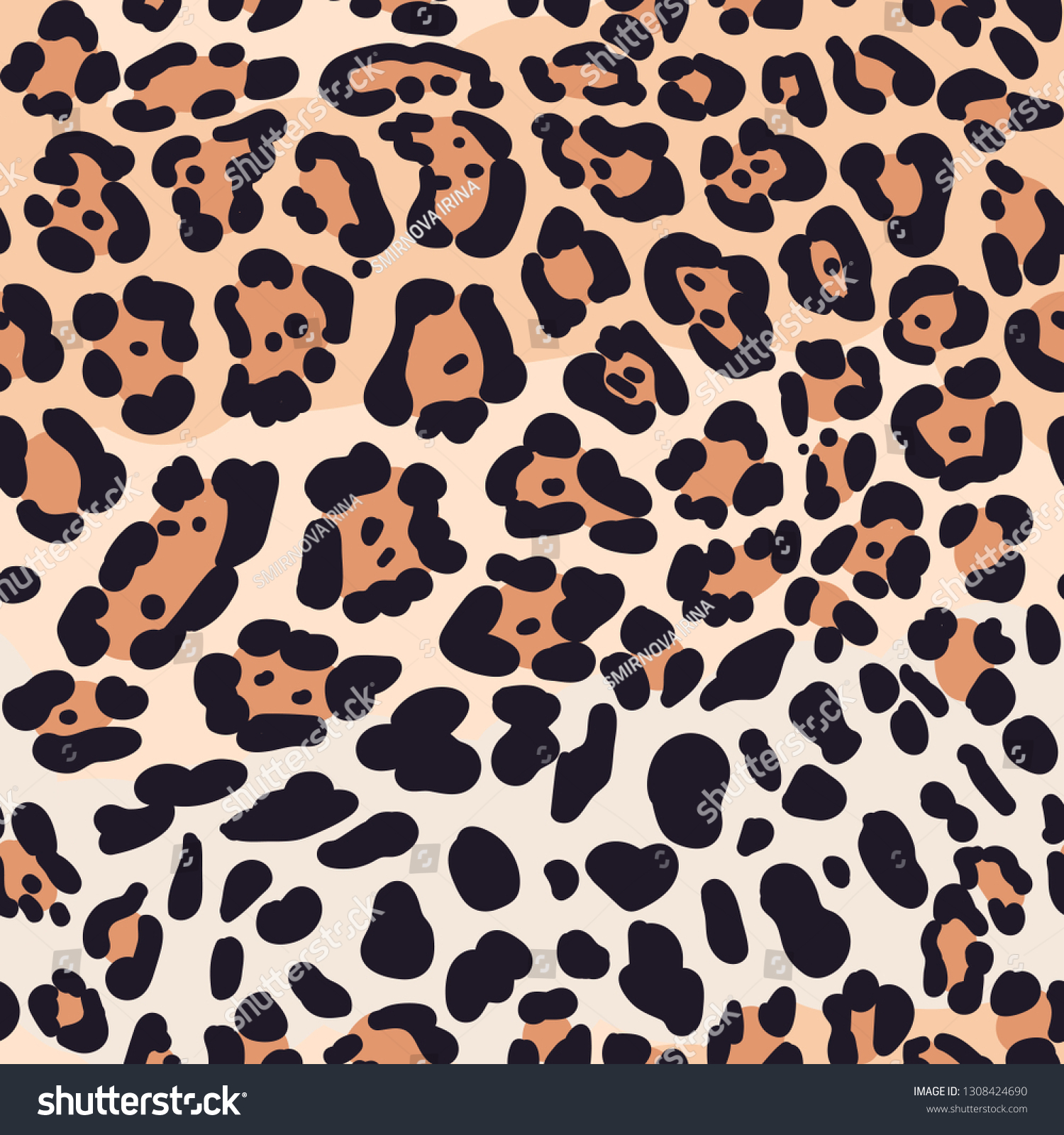 Animal Seamless Pattern Jaguar Skin Print Stock Vector (Royalty Free ...