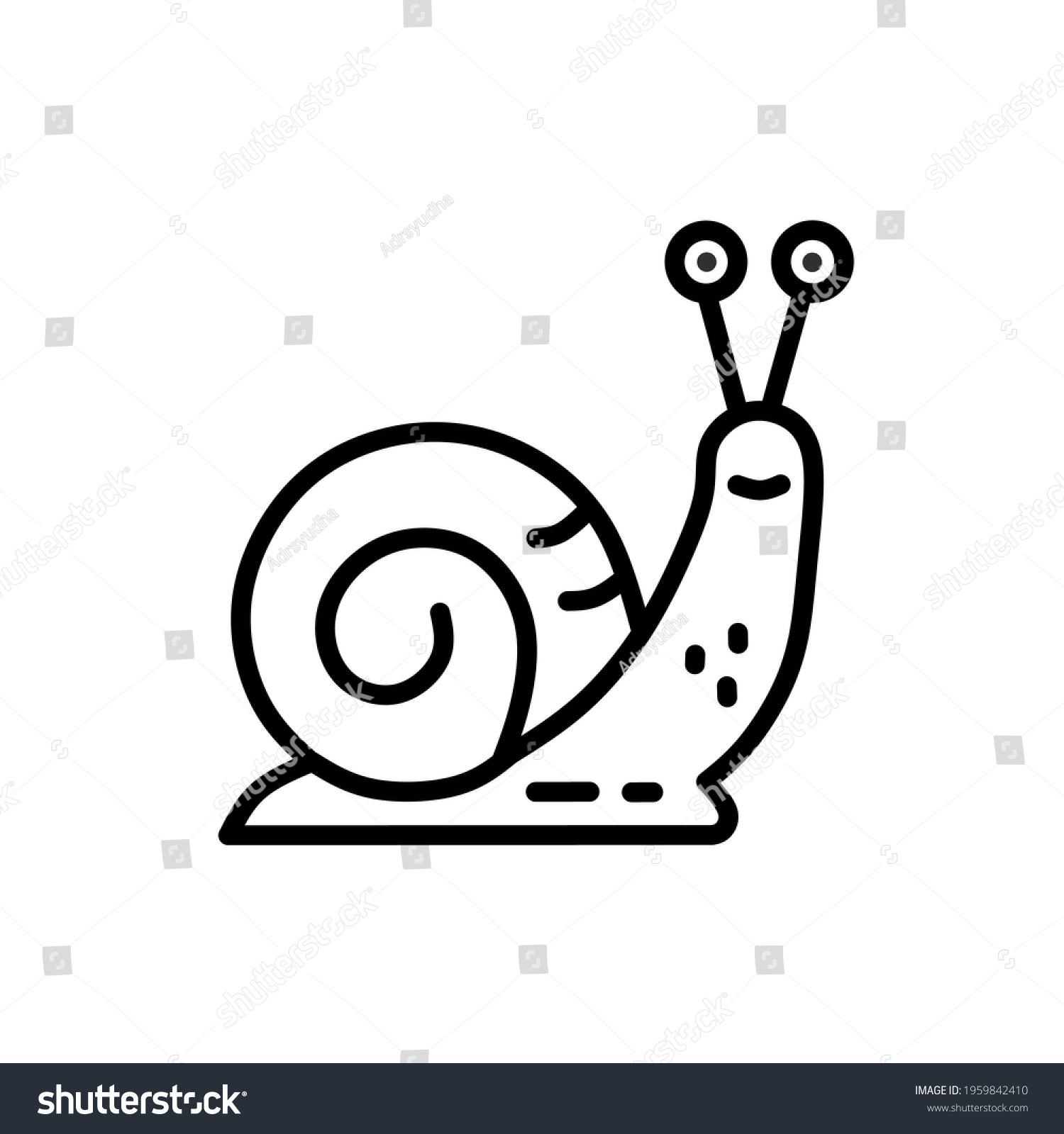 Animal Snail Outline Pattern Vector Illustration Stock Vector (Royalty ...