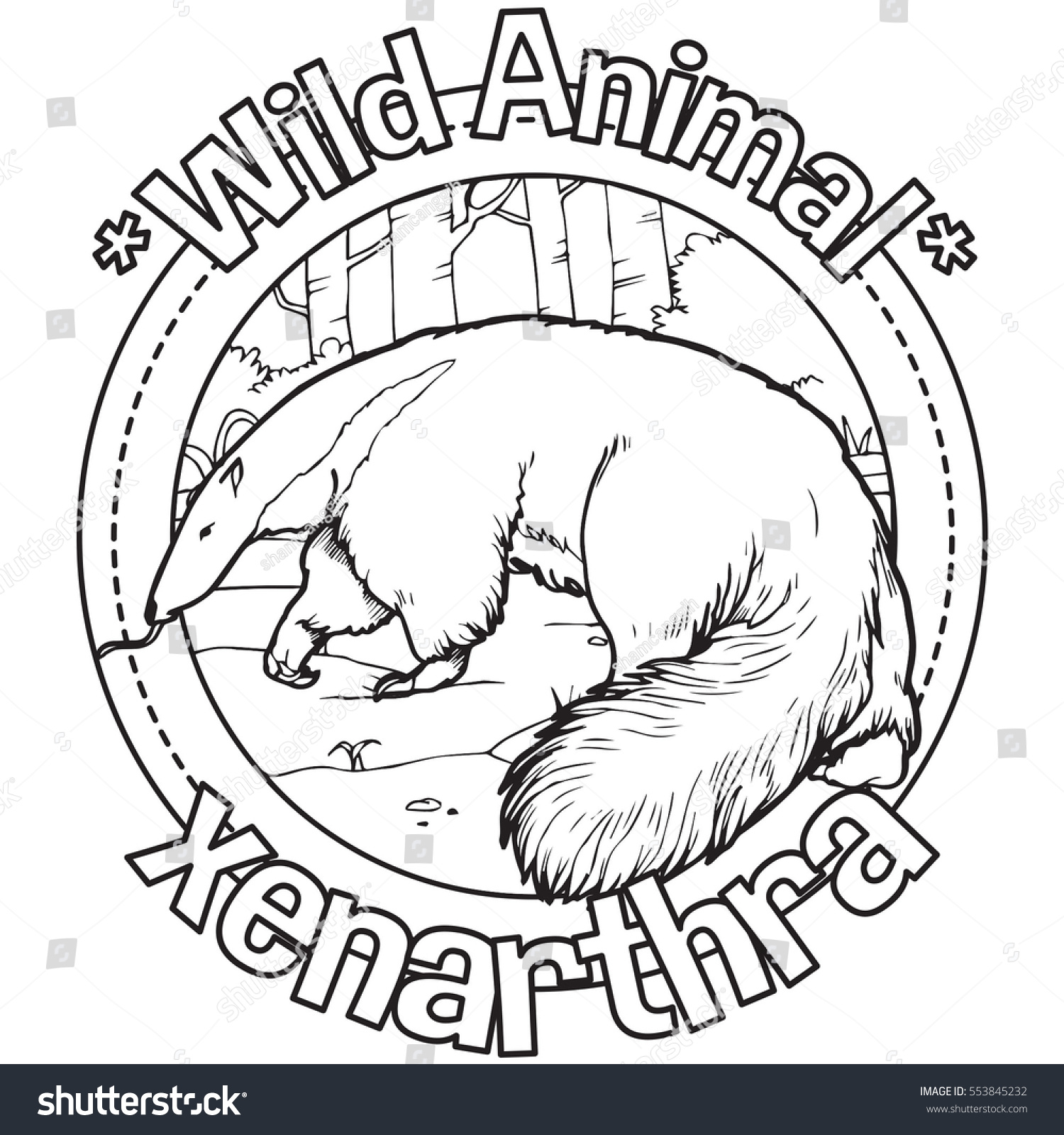 Download Animal Xenathra Coloring Book Stock Vector Royalty Free 553845232