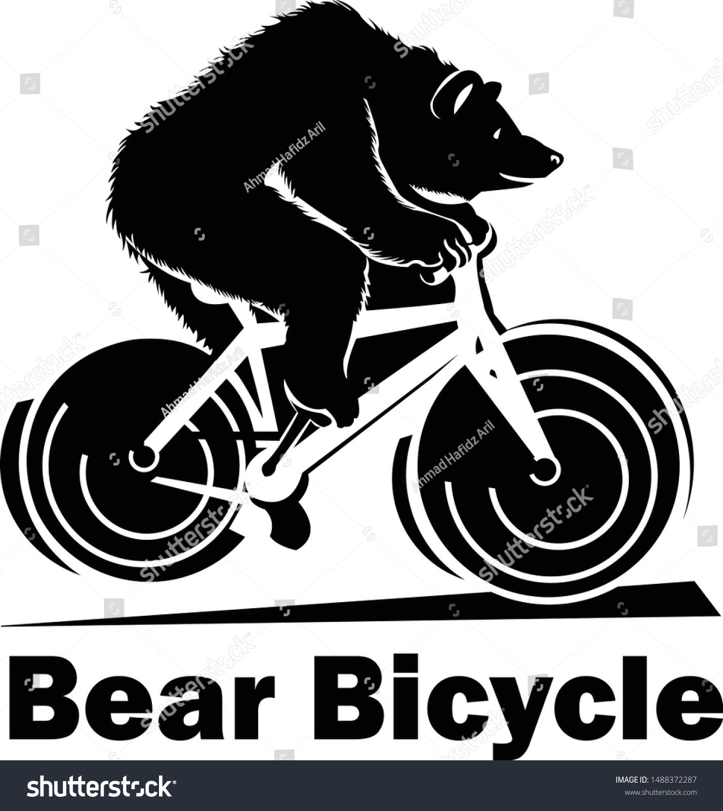 Animals Bear Bicycle Sport Logo Design Stock Vector (Royalty Free ...