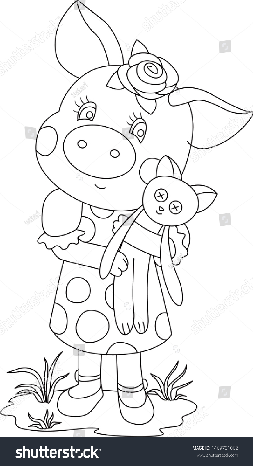 95 Coloring Pages Cute Pig  Best Free