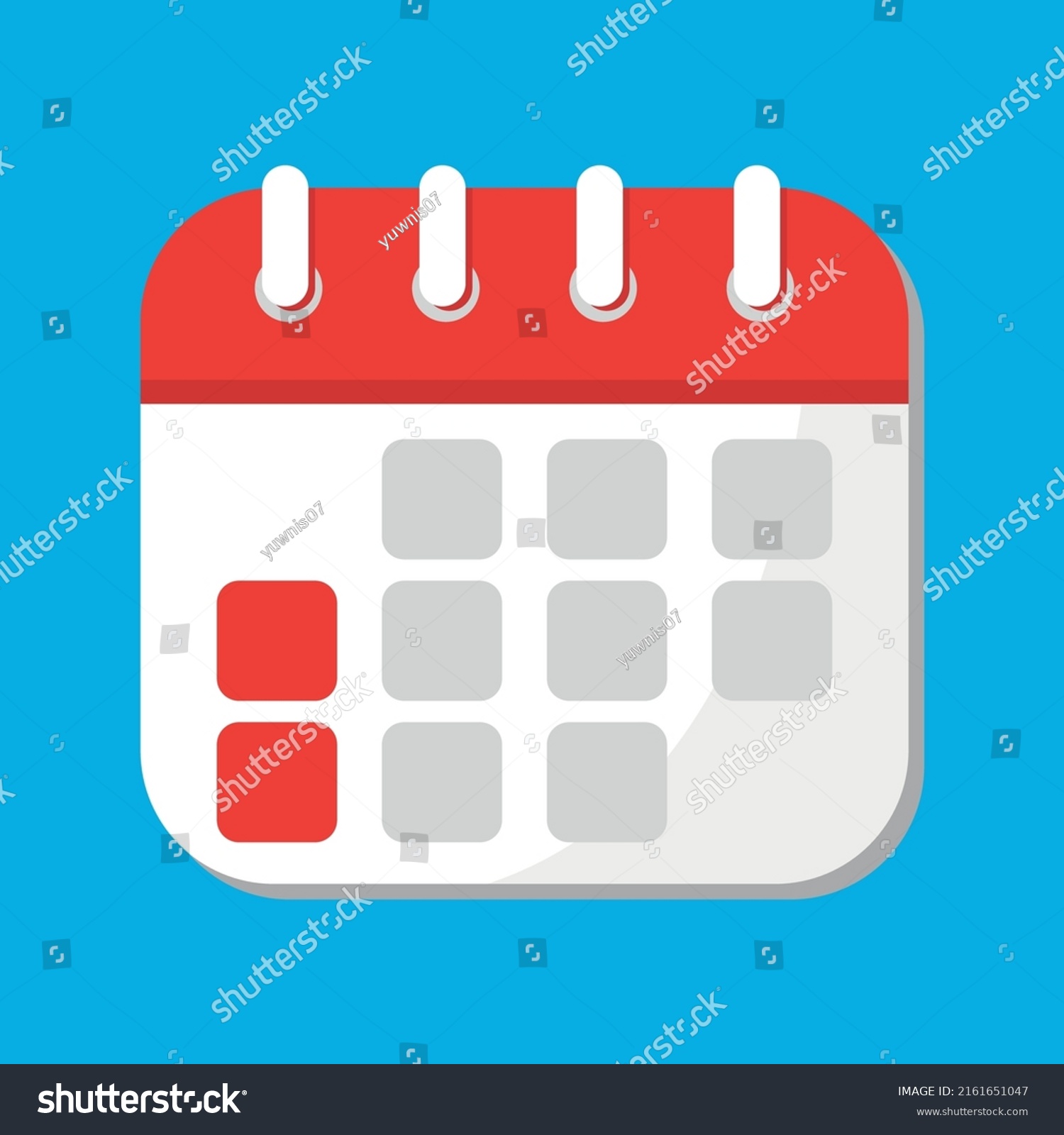 Animated Calendar Icon Logo Clipart Vector Stock Vector (Royalty Free ...