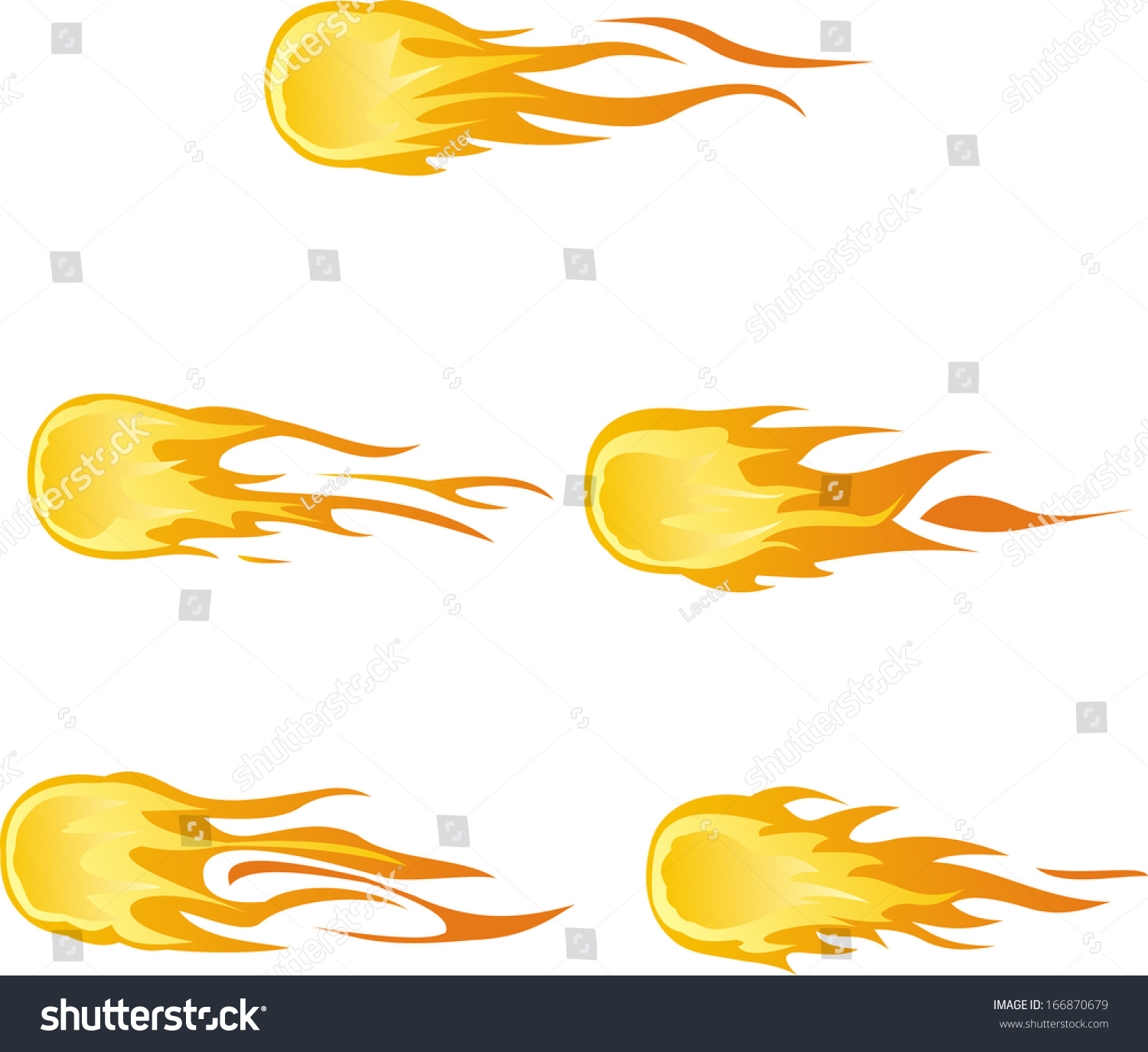 Animation Set Fireball Vector Stock Vector 166870679 - Shutterstock