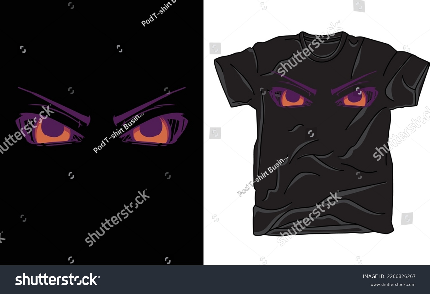 SVG of Anime Eyes T shirt Vector Design svg