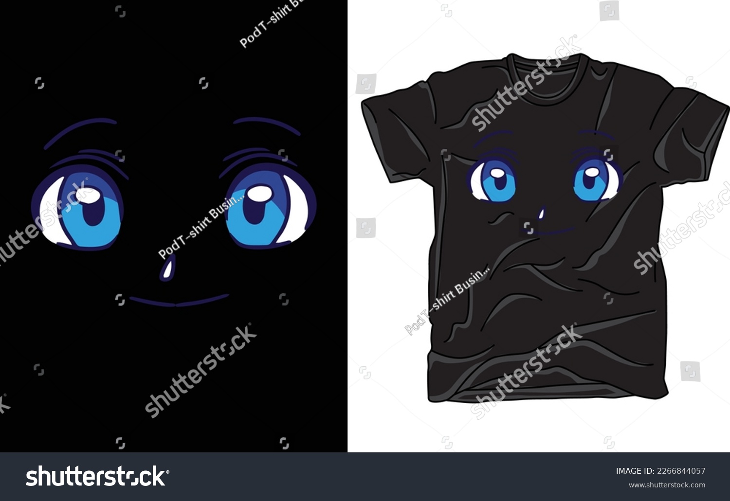 SVG of anime eyes T shirt Vector Design svg