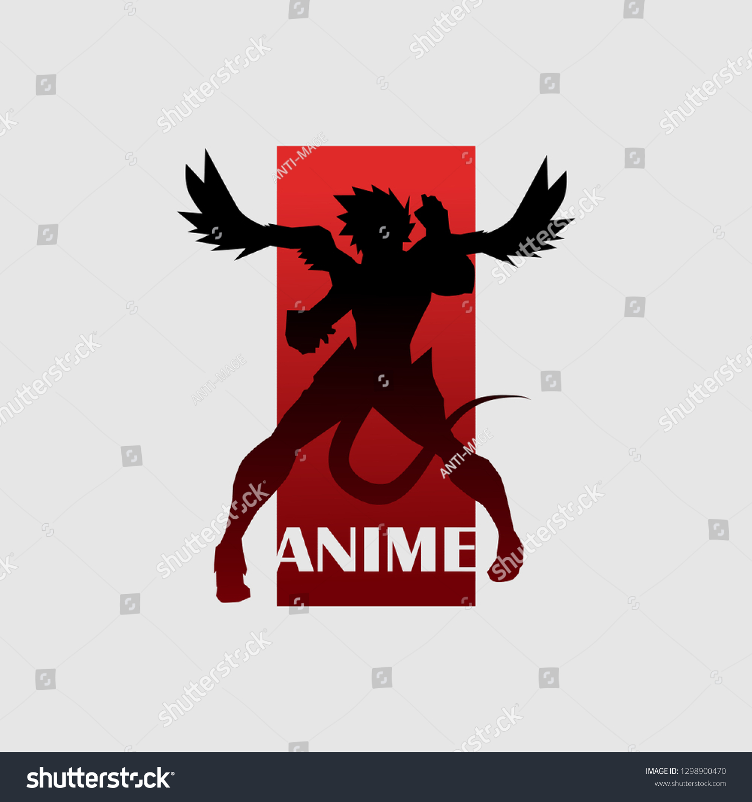 Anime Logo Design Stock Vector Royalty Free