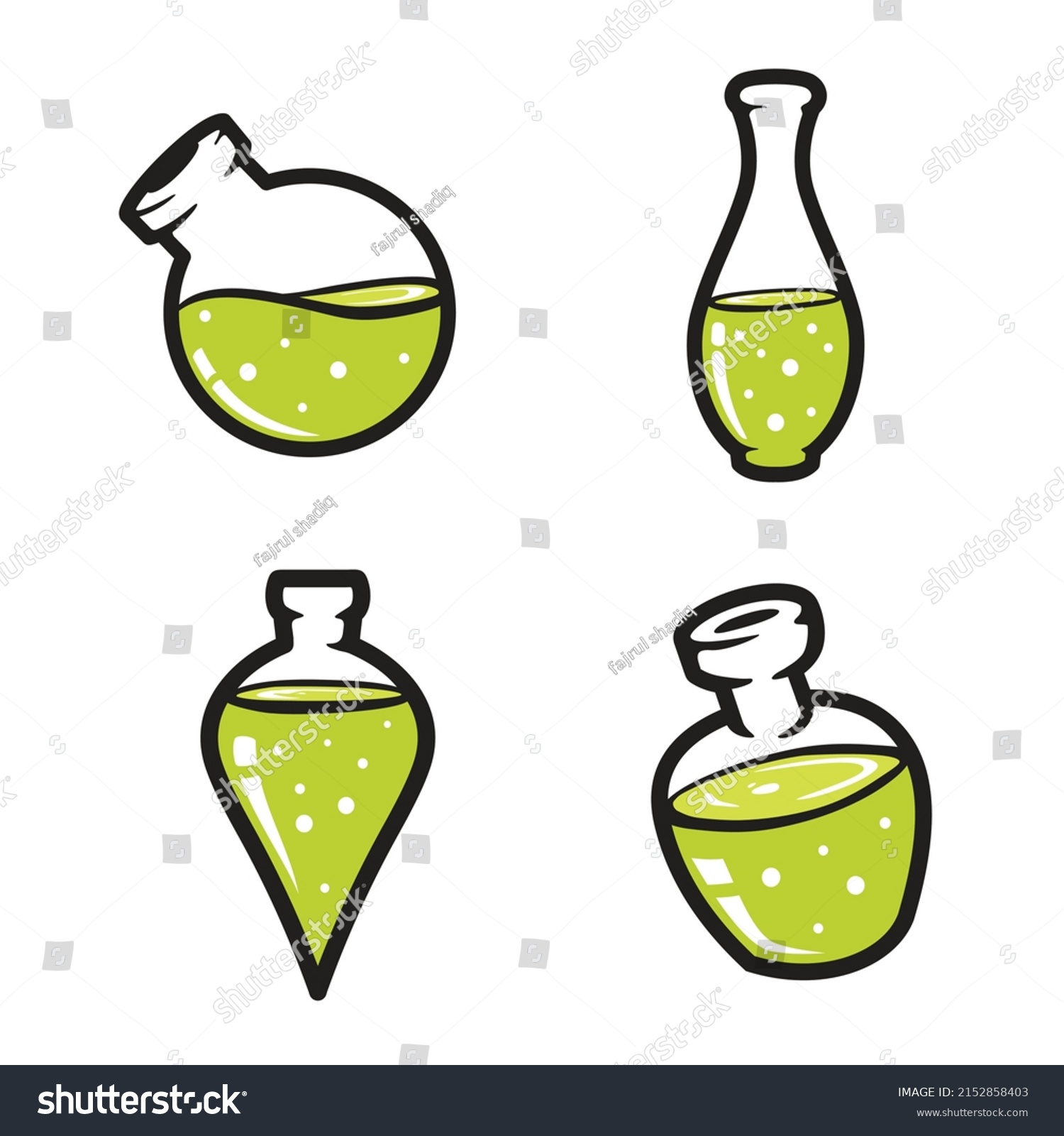 Anime Potion Bottle Anime Glass Potion Stock Vector Royalty Free 2152858403 Shutterstock