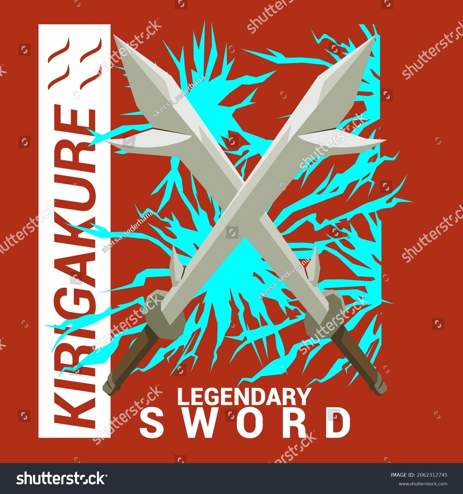 SVG of Anime vector for Kirigakure's legendary sword t-shirt which is suitable for you anime lovers svg