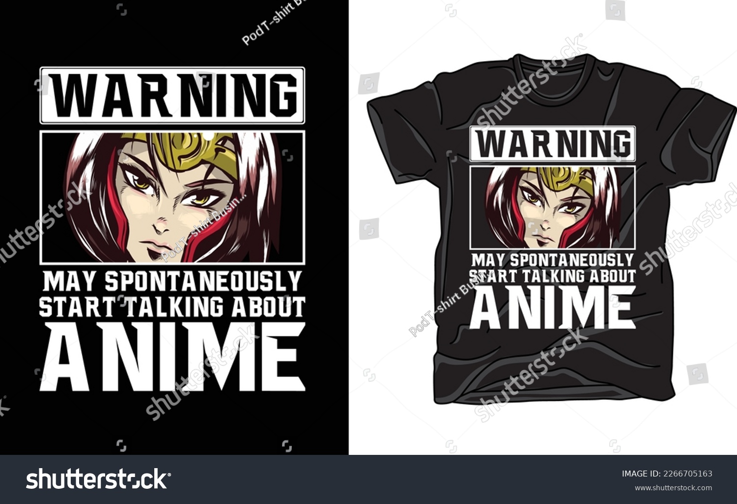 SVG of Anime Warning T shirt Design svg
