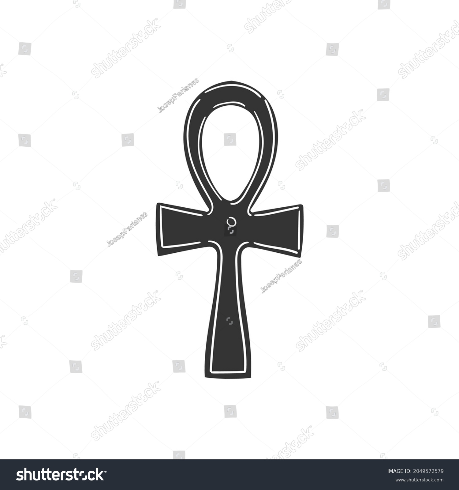 Ankh Ancient Symbols Icon Silhouette Illustration Stock Vector (Royalty ...