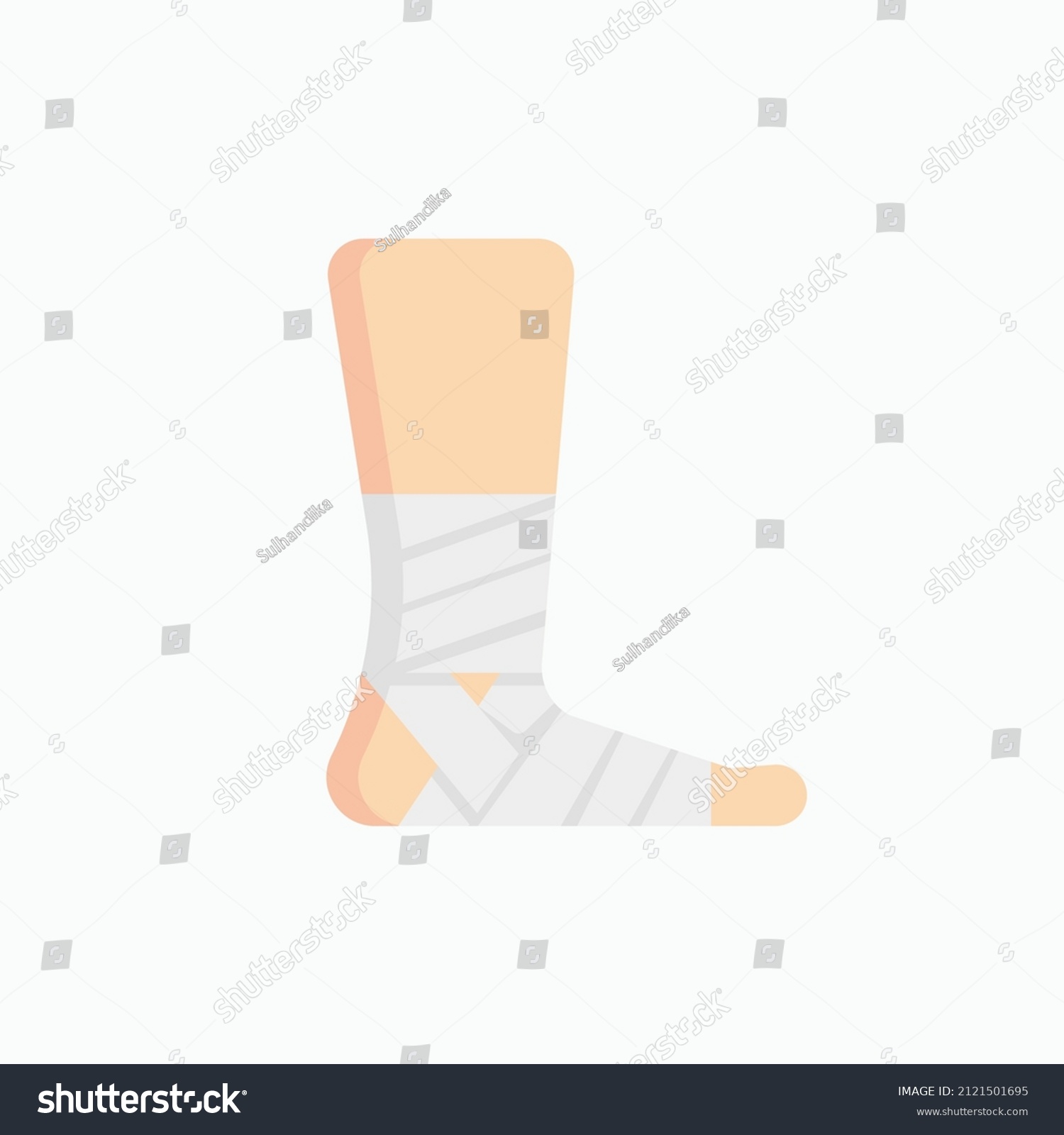 SVG of ankle bandage flat icon, medical icon svg