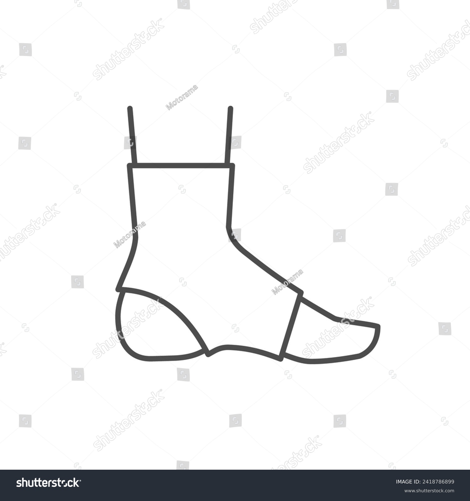 SVG of Ankle support line outline icon svg