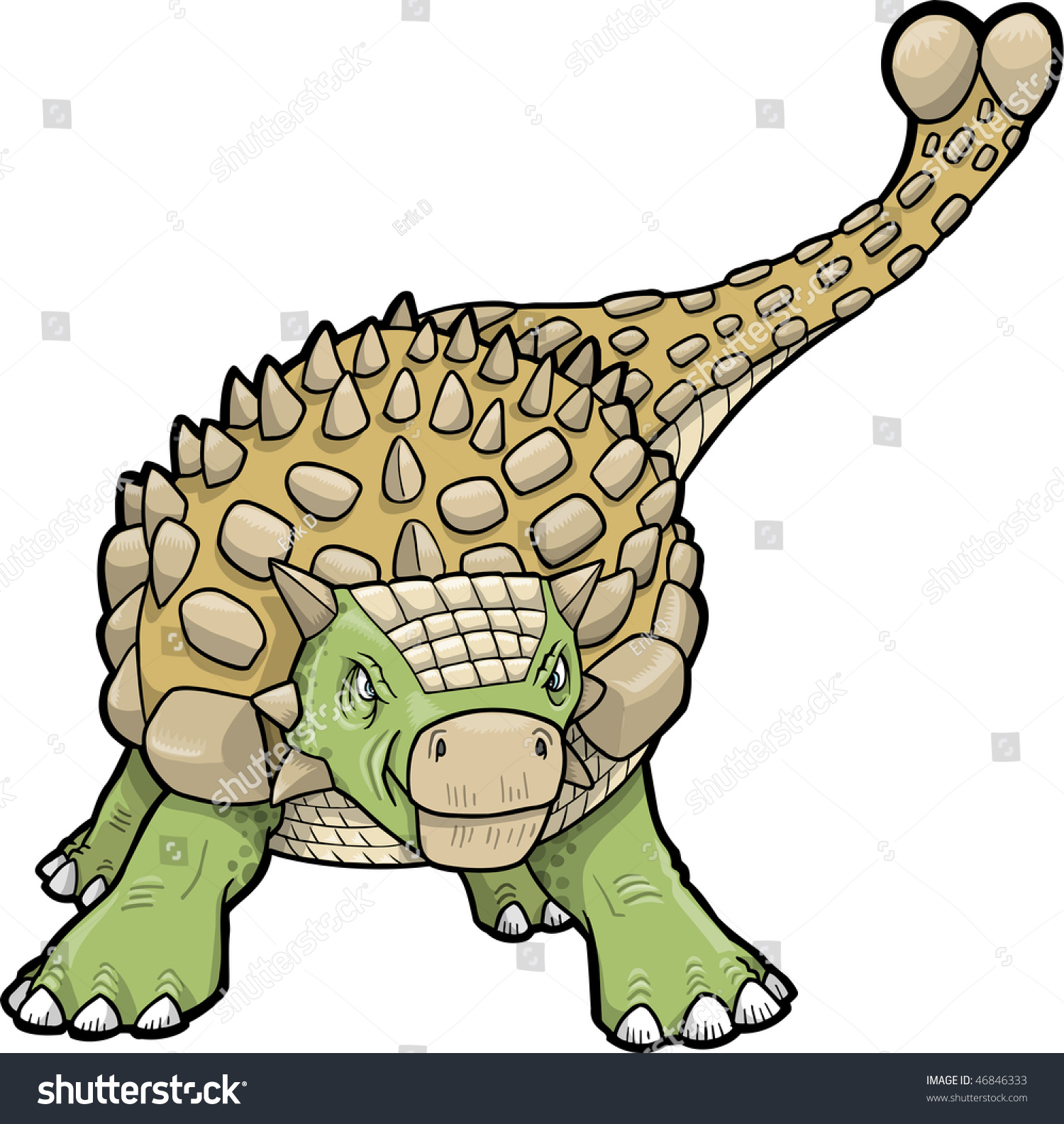 Ankylosaurus Dinosaur Vector Illustration Stock Vector (Royalty Free ...