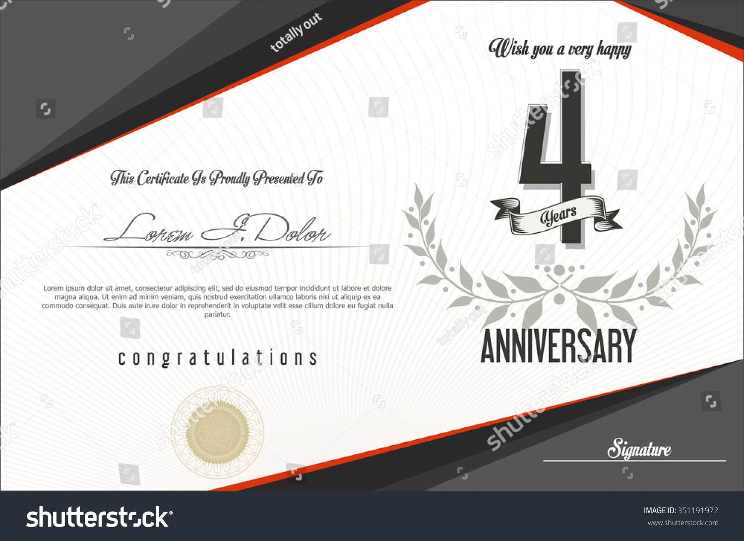 SVG of Anniversary retro background 4 years svg