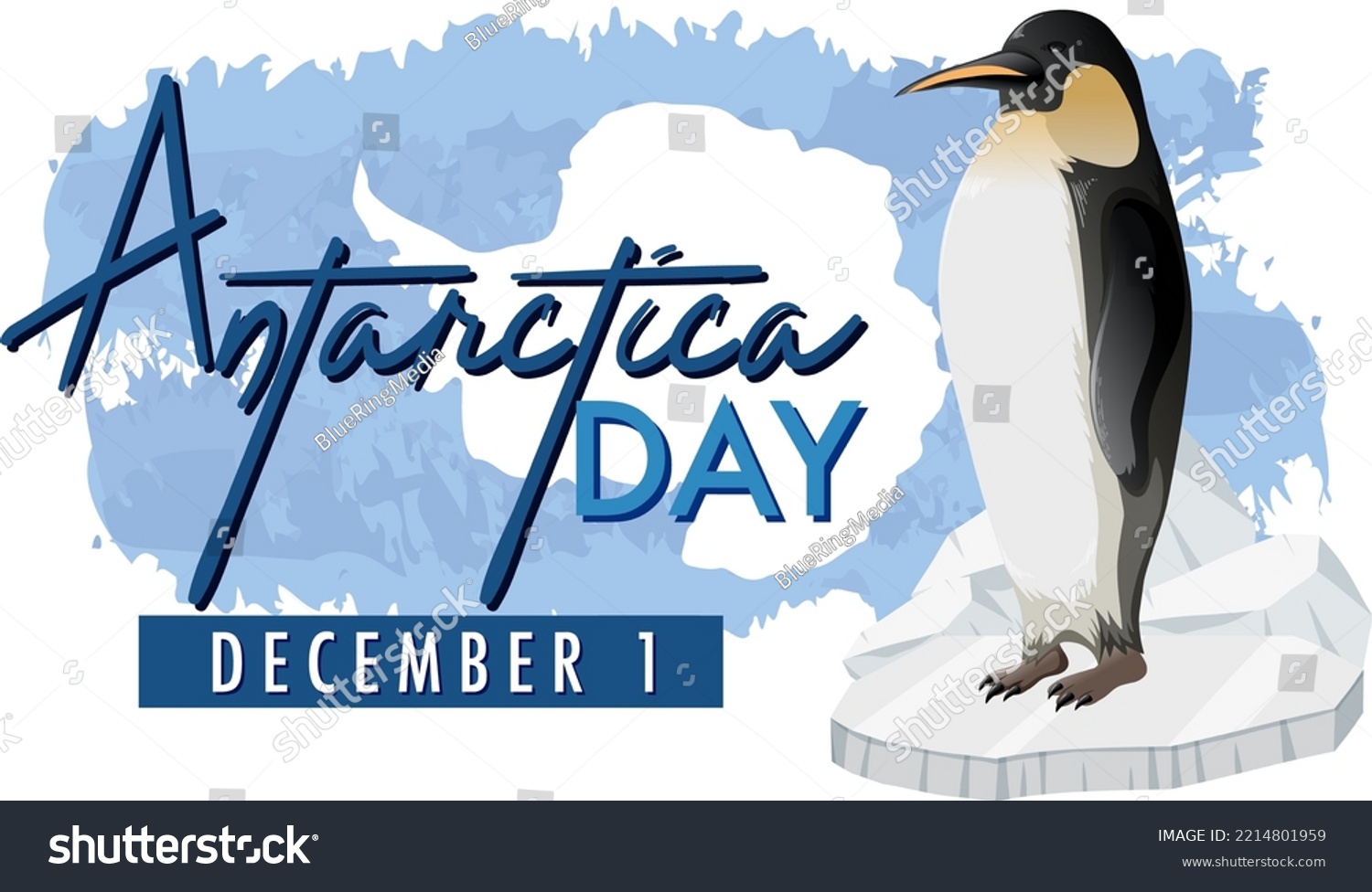 SVG of Antarctica day poster template illustration svg