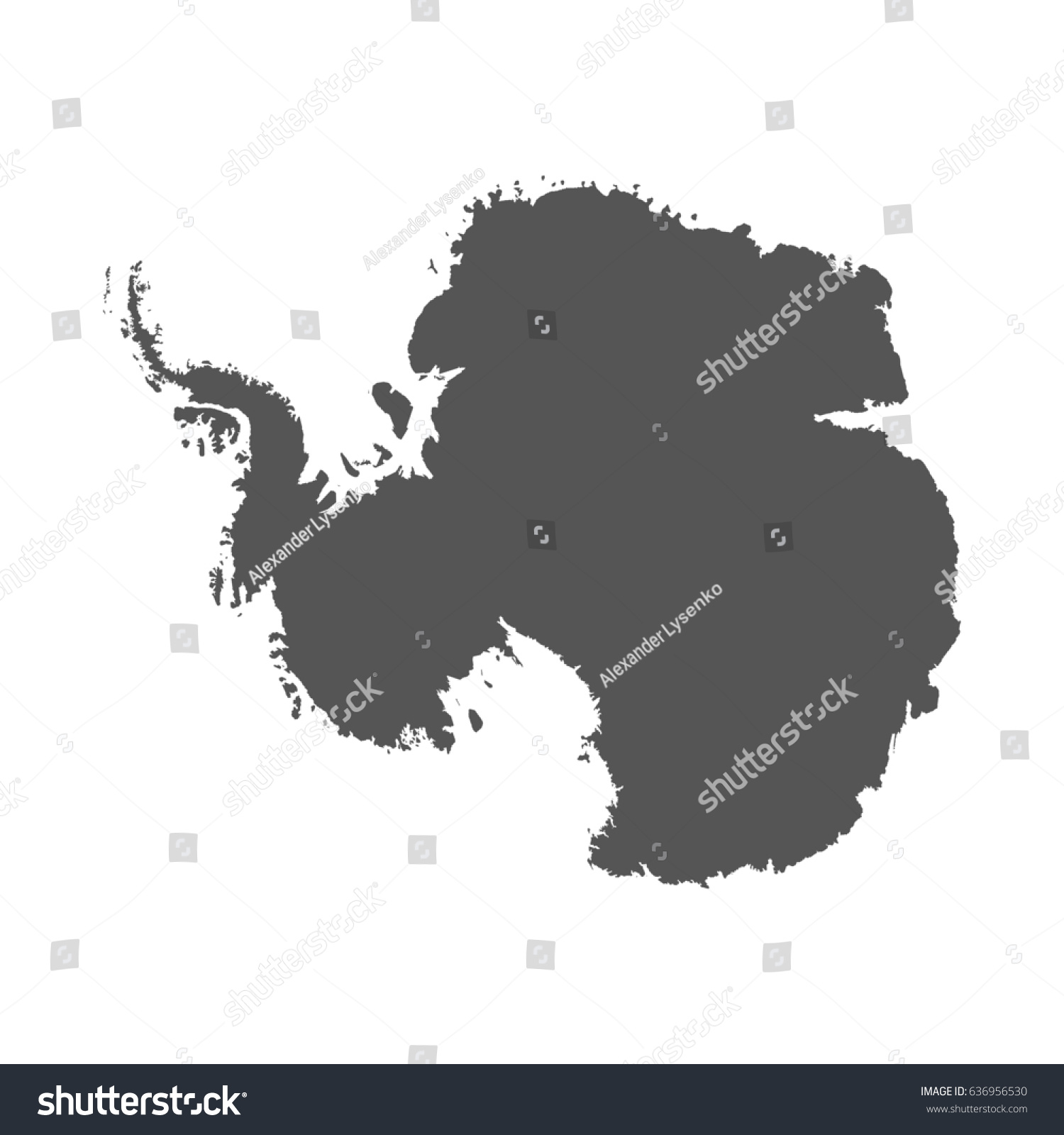 Antarctica Vector Map Black Icon On Stock Vector (Royalty Free ...