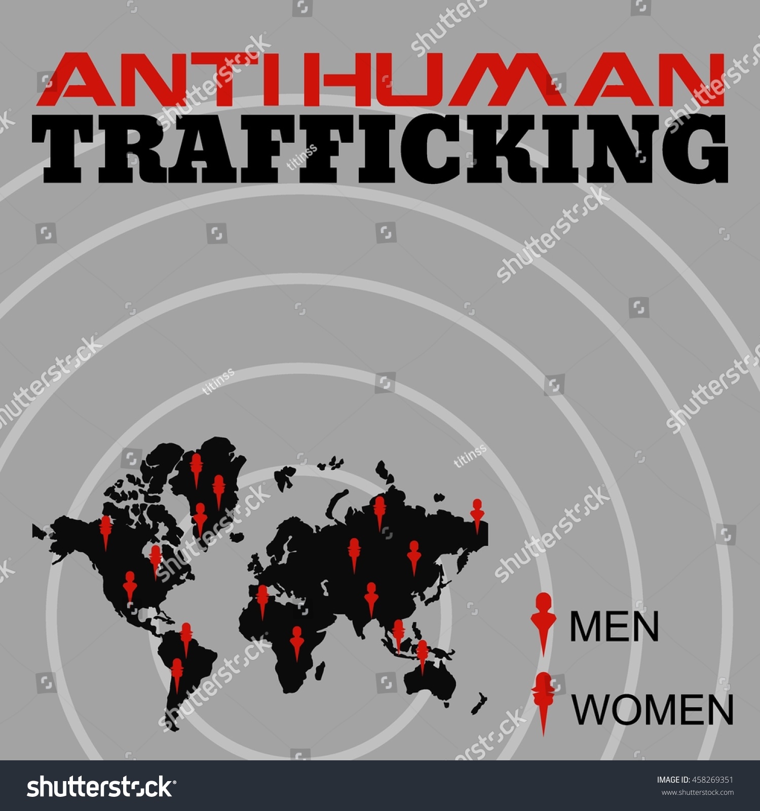 Anti Human Trafficking Campaign Vector Template Stock Vector Royalty Free 458269351 Shutterstock 4006