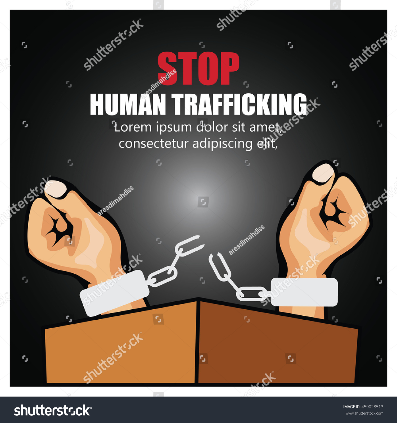 Anti Human Trafficking Campaign Vector Template Stock Vector Royalty Free 459028513 Shutterstock 8634
