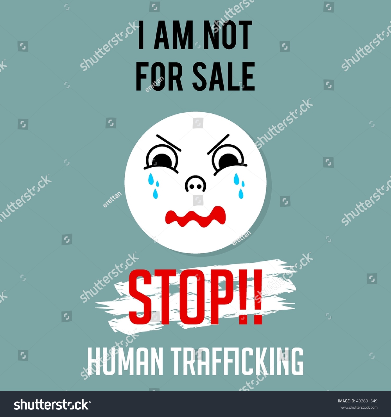 Anti Human Trafficking Poster Campaign Slavery Stock Vector Royalty Free Shutterstock