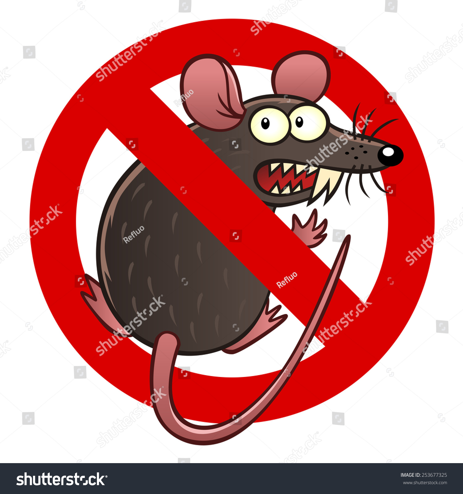 Ongekend Anti Pest Sign Funny Cartoon Mouse Stock Vector (Royalty Free PT-14