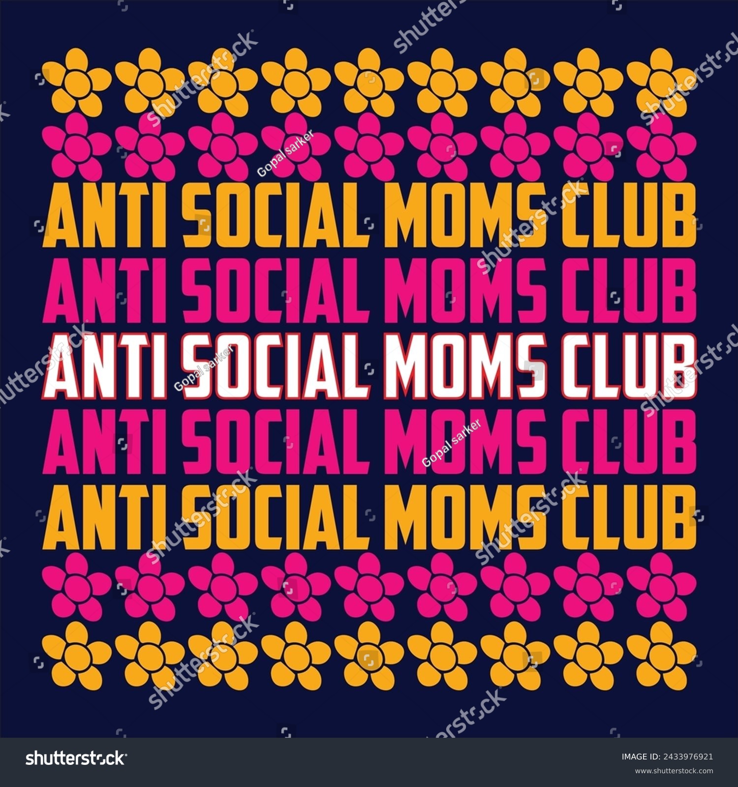 SVG of Anti social dance moms club vector retro t shirt svg