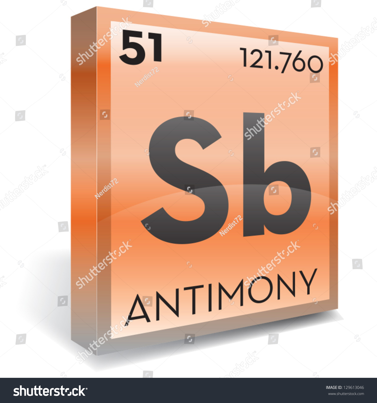 Antimony Element Stock Vector Royalty Free 129613046 Shutterstock 2841