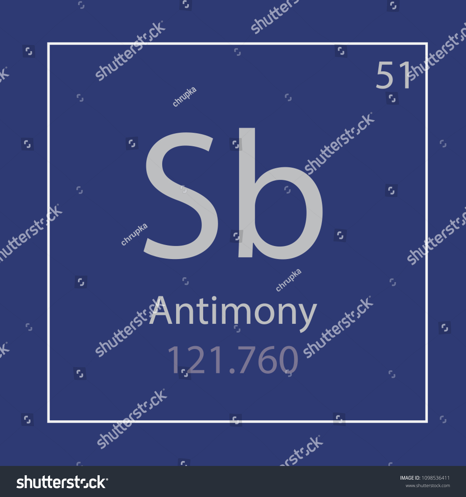 Antimony Sb Chemical Element Icon Vector Stock Vector Royalty