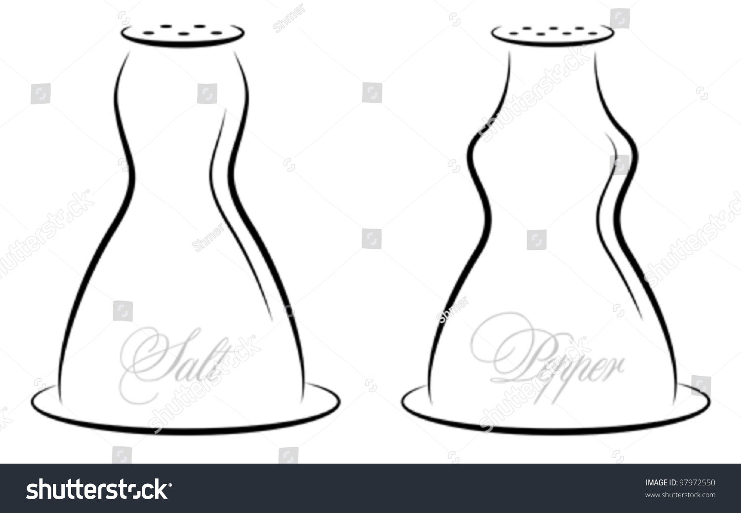 Antique Salt Pepper Vector Illustration Stock Vector (Royalty Free ...