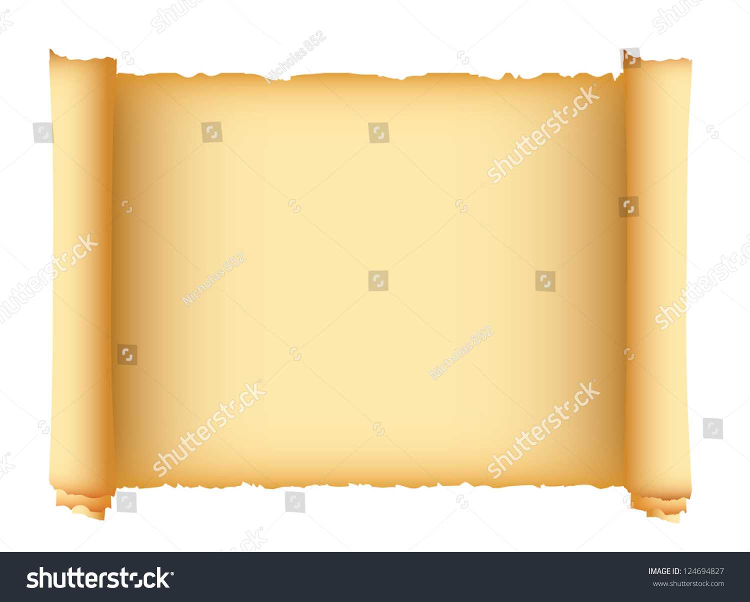 Antique Scroll Vector Stock Vector (Royalty Free) 124694827 | Shutterstock