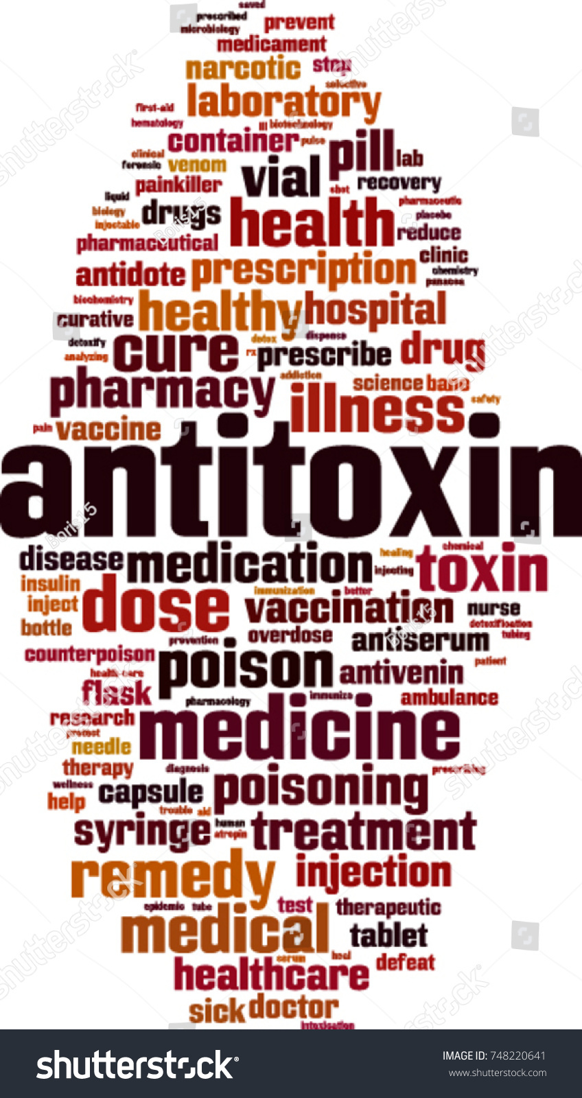Antitoxin Word Cloud Concept Vector Illustration Stock Vector (Royalty