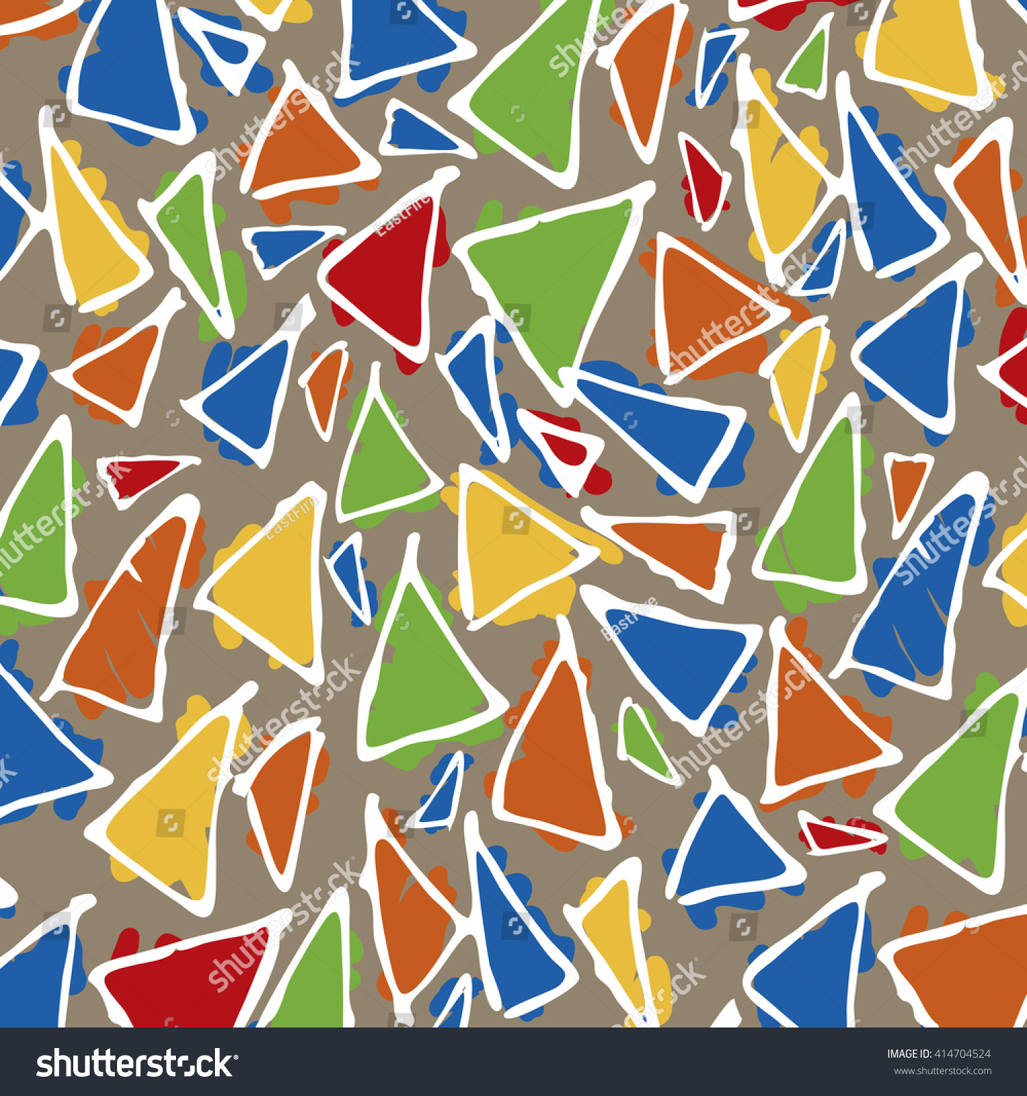 Antonio Gaudi Mosaic. Triangle Hand Drawn Vector Pattern. . Antonio ...