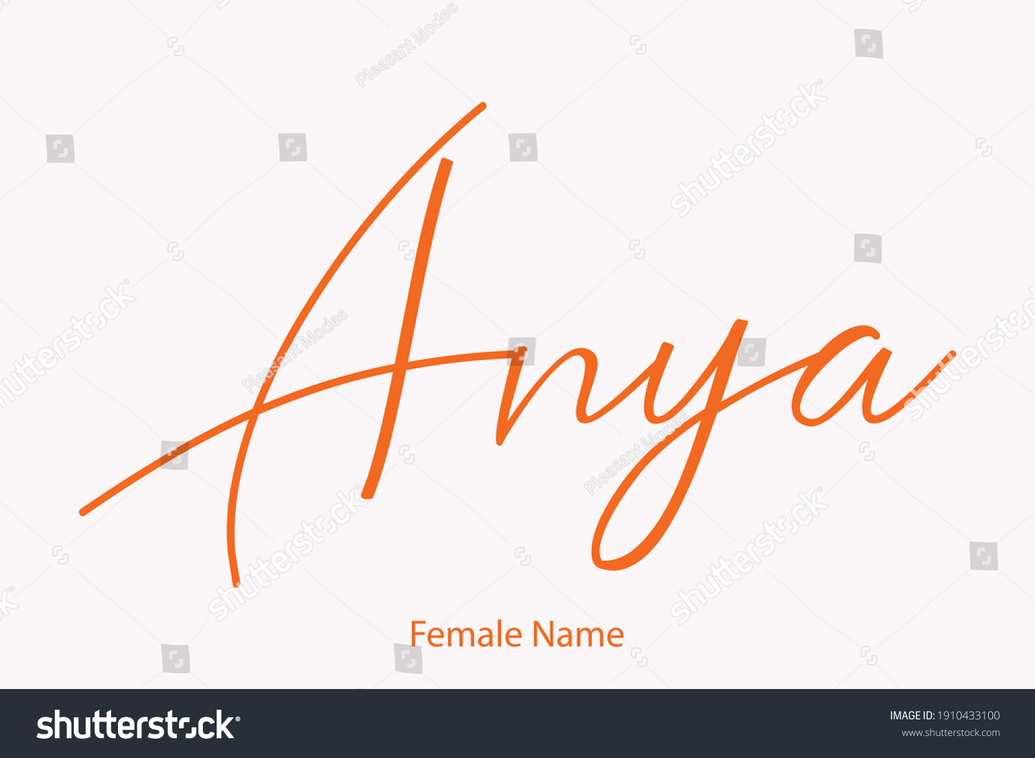 SVG of Anya Female name - in Stylish Lettering Cursive Typography Text svg
