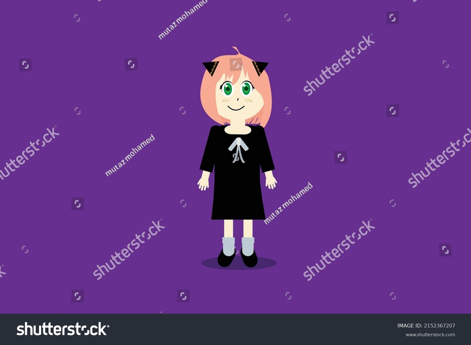 SVG of anya forger anime character little girl svg