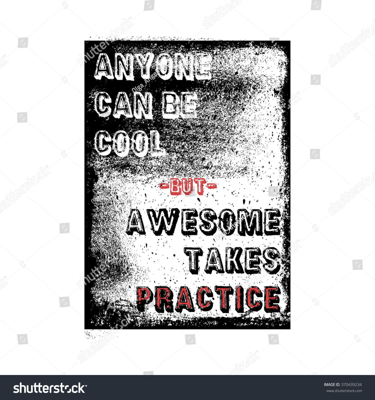 Anyone Can Be Cool Awesome Takes Stock Vector (Royalty Free) 370439234