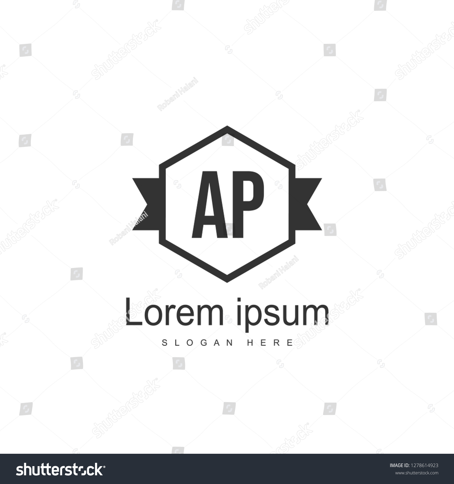 Ap Letters Logo Design Simple Creative Stock Vector (Royalty Free ...